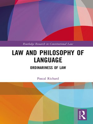 cover image of Law and Philosophy of Language